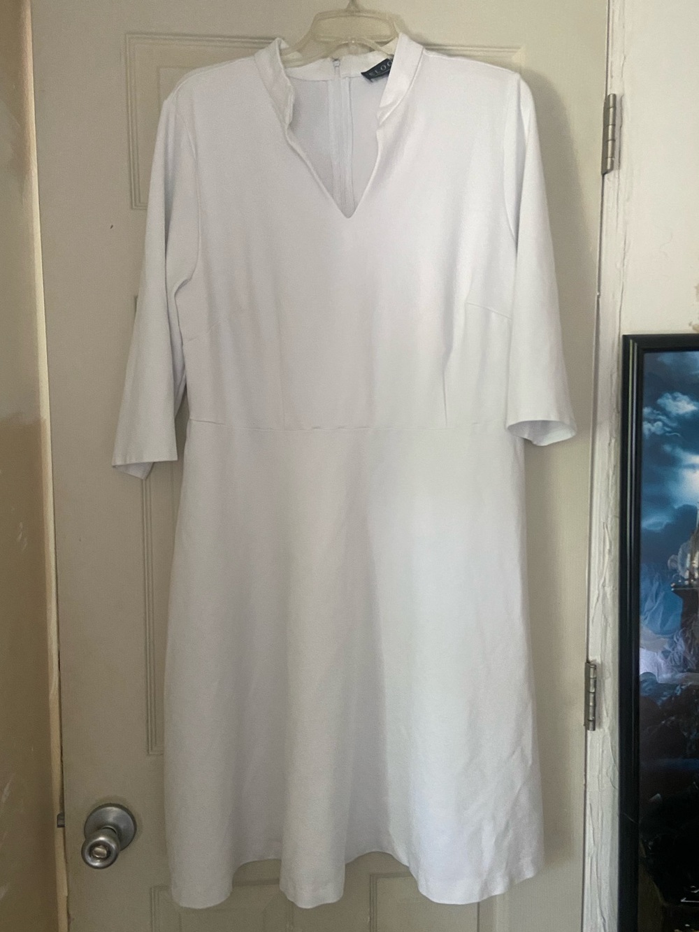 Eloquii White V-Notch Midi Dress